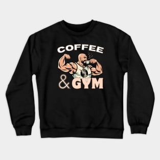 Coffe and Gym, Caffeine Addiction, Coffe drinks, Workout, Biceps, Funny Crewneck Sweatshirt